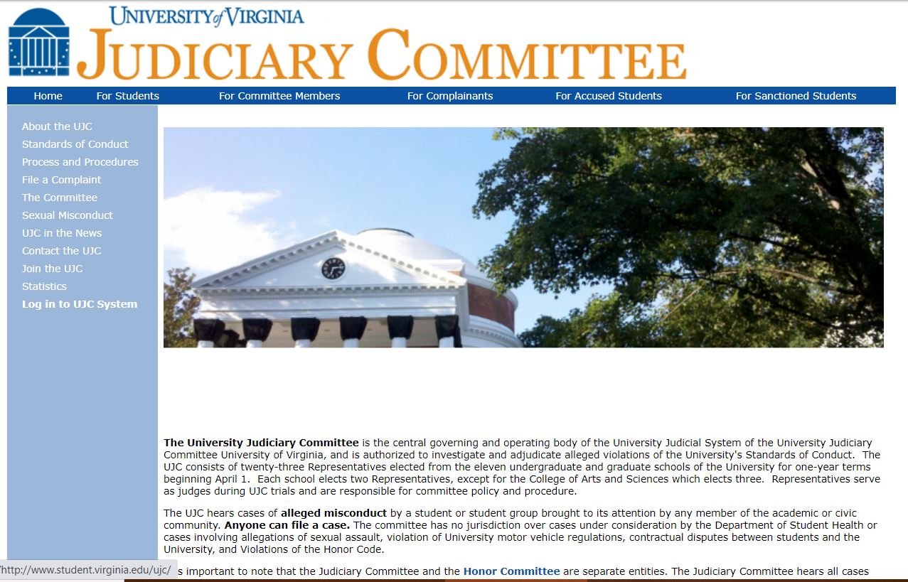 Screenshot of UJC website from 2013