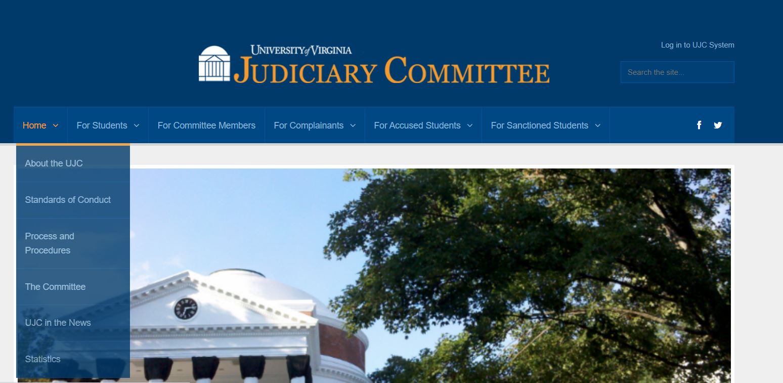 Screenshot of UJC website from 2016